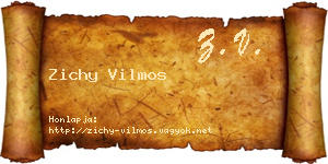 Zichy Vilmos névjegykártya